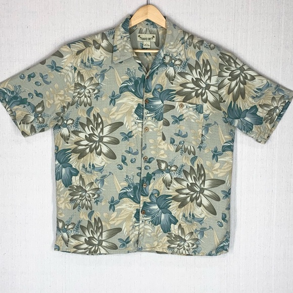 Paradise Coves~Vtg 90s~100% Silk~Men's Short Sleeve Hawaiian Shirt~Sz‎ Lg - Picture 1 of 8